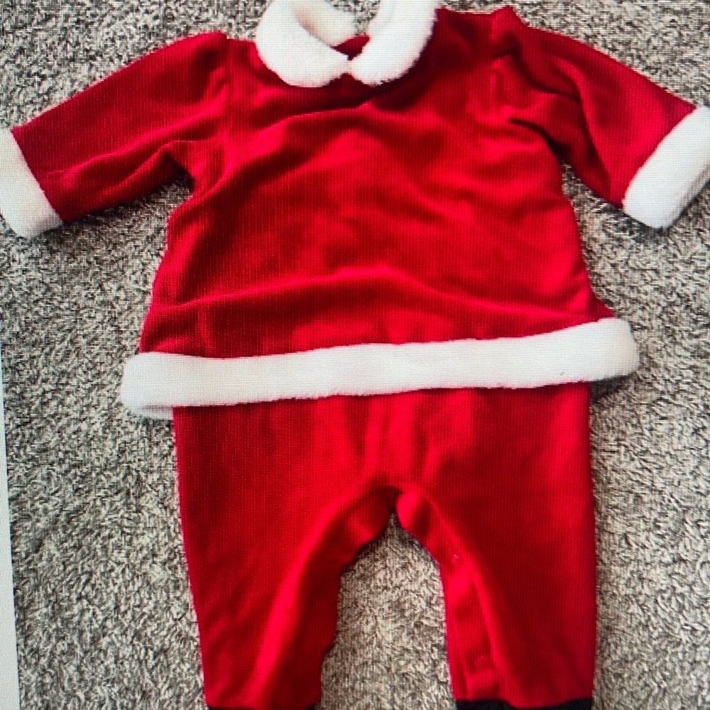 Bright Future Santa Outfit Christmas Holiday Costume Red Velvet